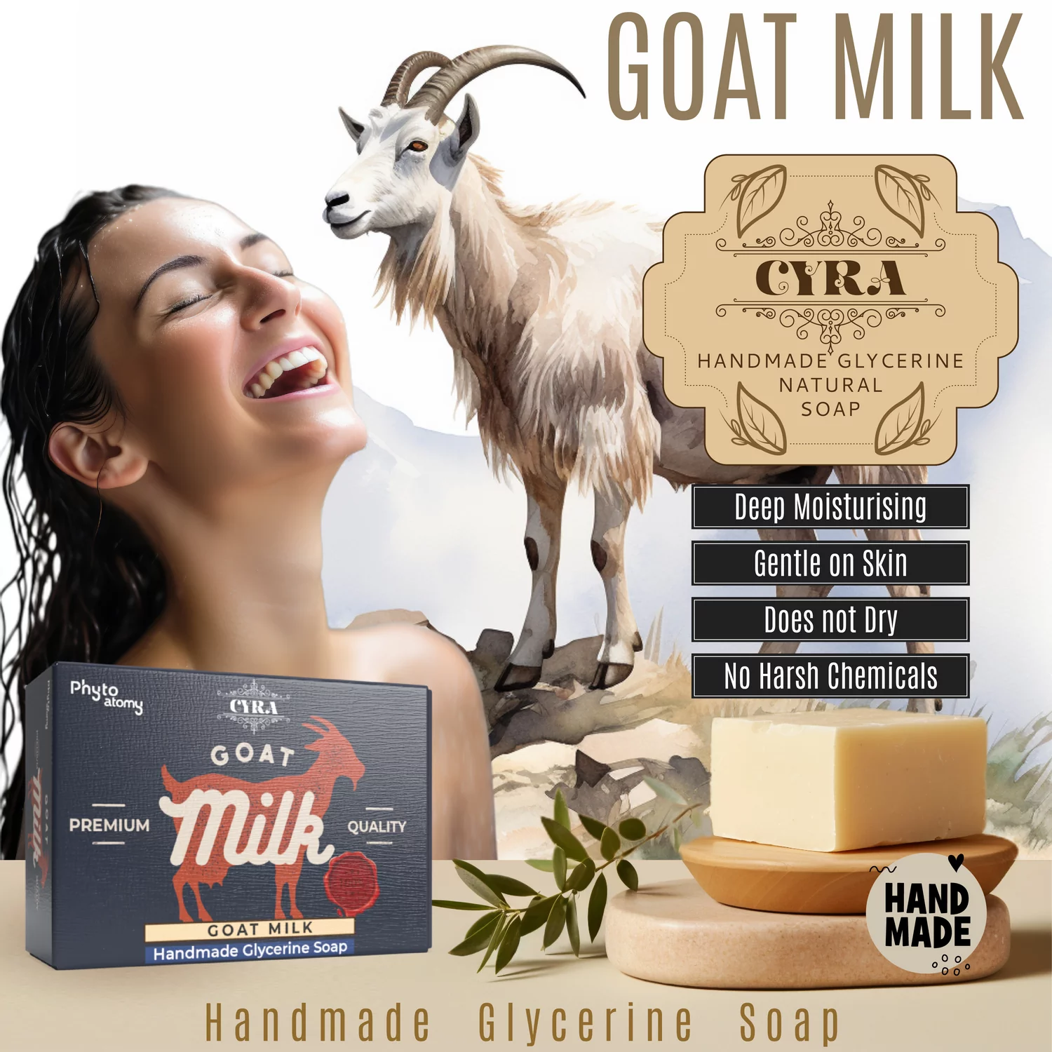 Goat milk Glycerine Soap (100g)